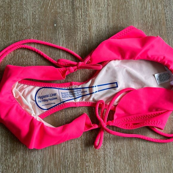 Eberjey So Wild Willow Bikini Bottom Pink Flash Size L - Picture 8 of 8